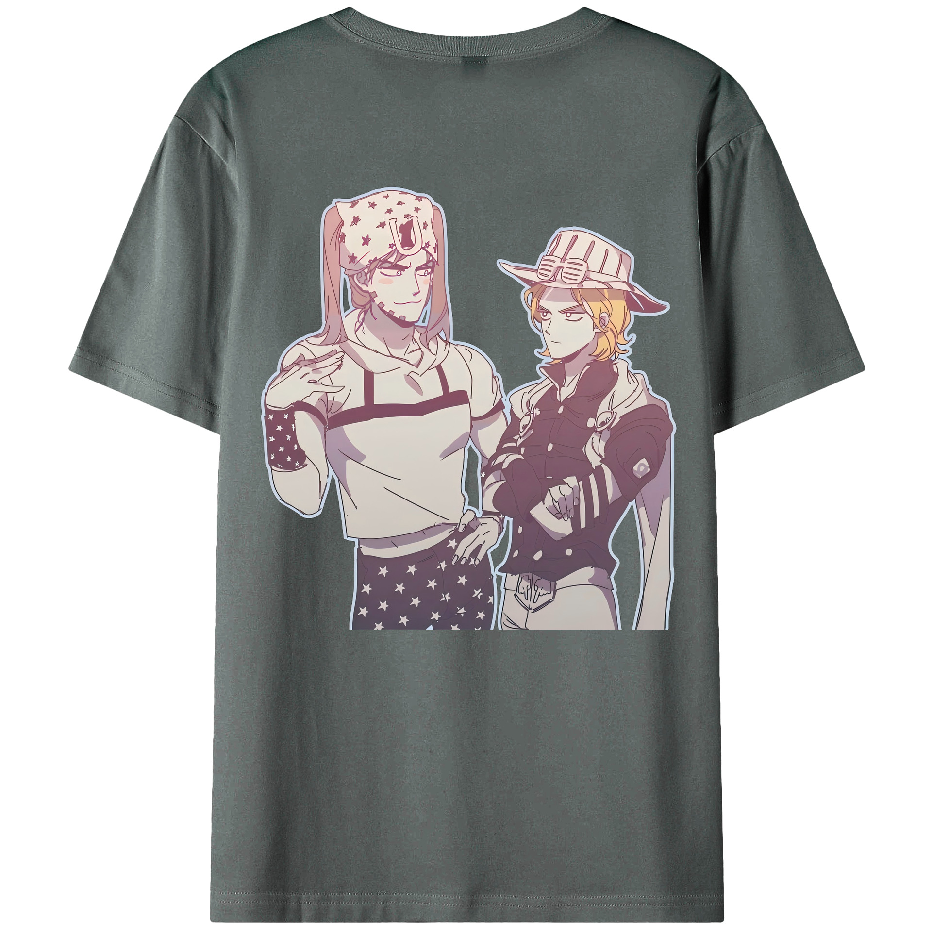 （画像用） ジョジョの奇妙な冒険 JoJo's Bizarre Adventure 綿100％半袖Tシャツ（背面プリント）